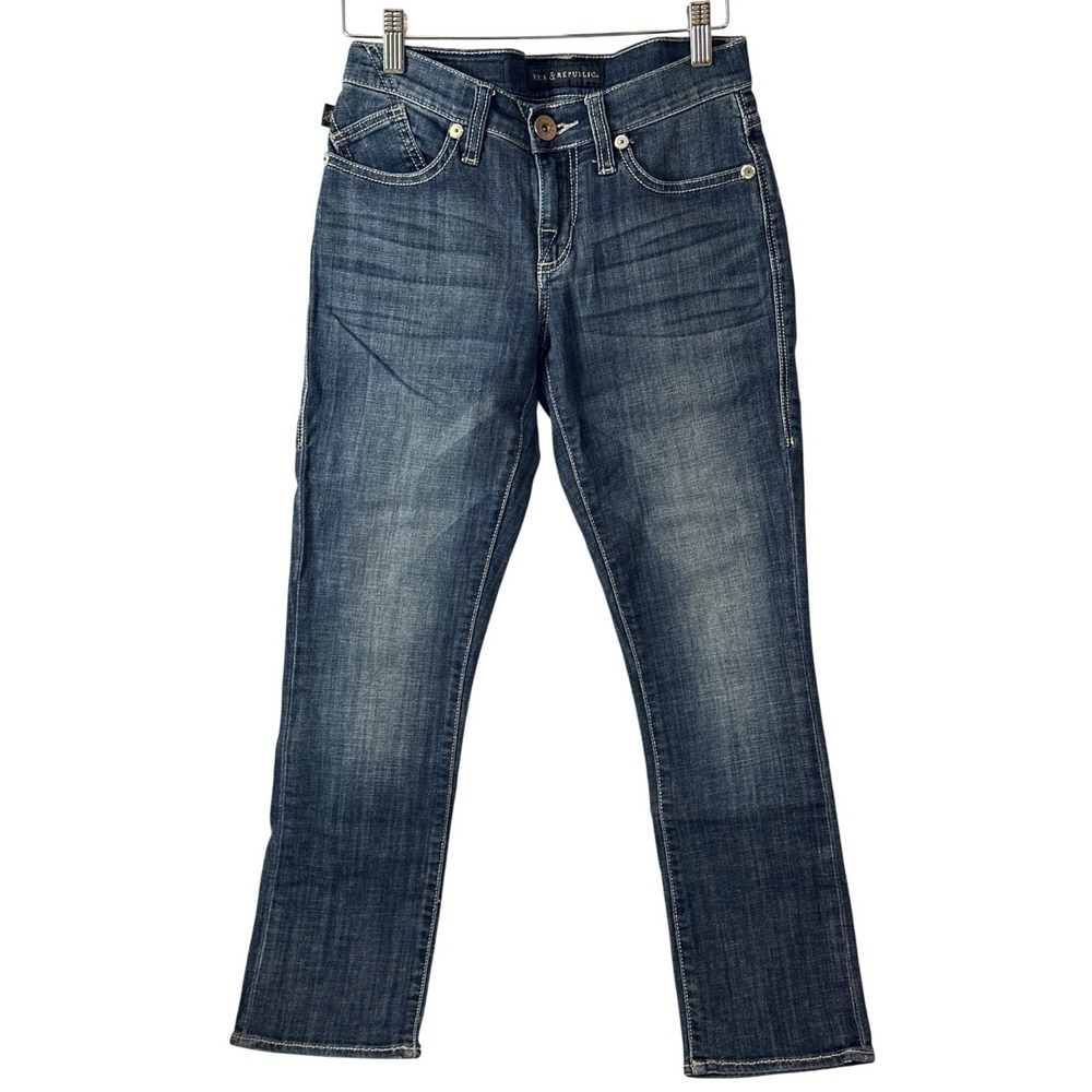 Rock & Republic Kendall Womens Straight Leg Blue Denim Jeans Size 2